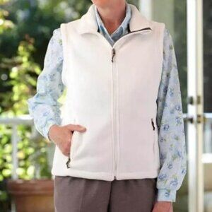 Windriver technical fleece vest white women's size L